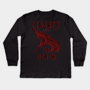 Liberty or Death Snake 1775 Kids Long Sleeve T-Shirt